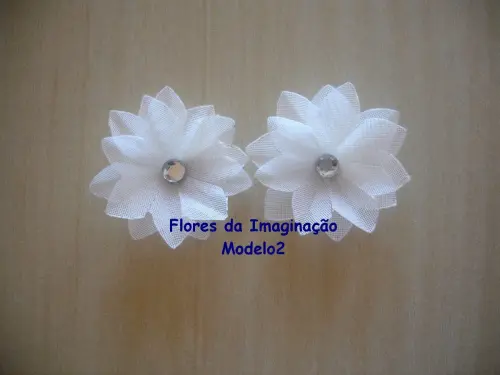 Mini Flores de Tecido Modelo2 - nenúfar