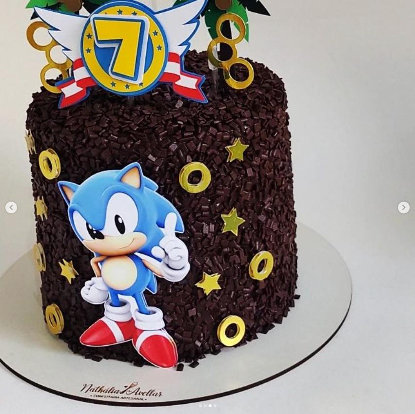 Topo de Bolo Sonic