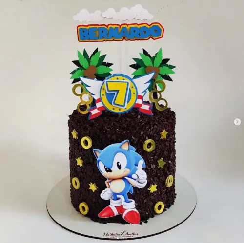 Topo de Bolo Sonic