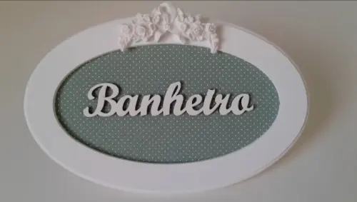 Placa para banheiro