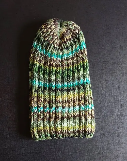 Touca beanie verde mesclada