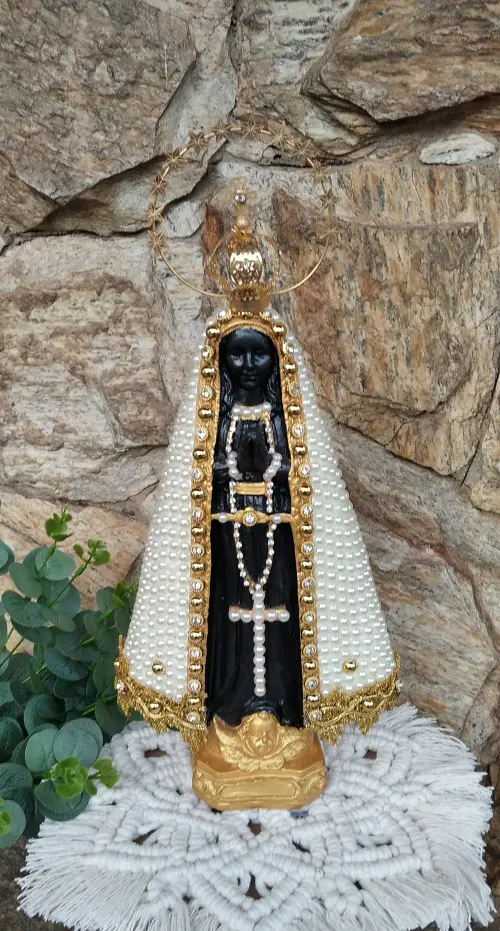 Nossa Senhora Aparecida com Cora de Metal