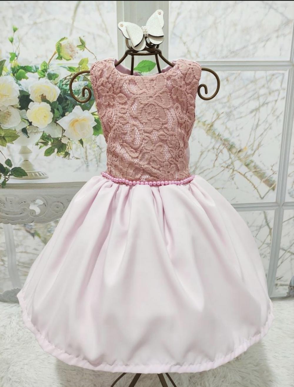 Vestido de festa Rosa Bebê