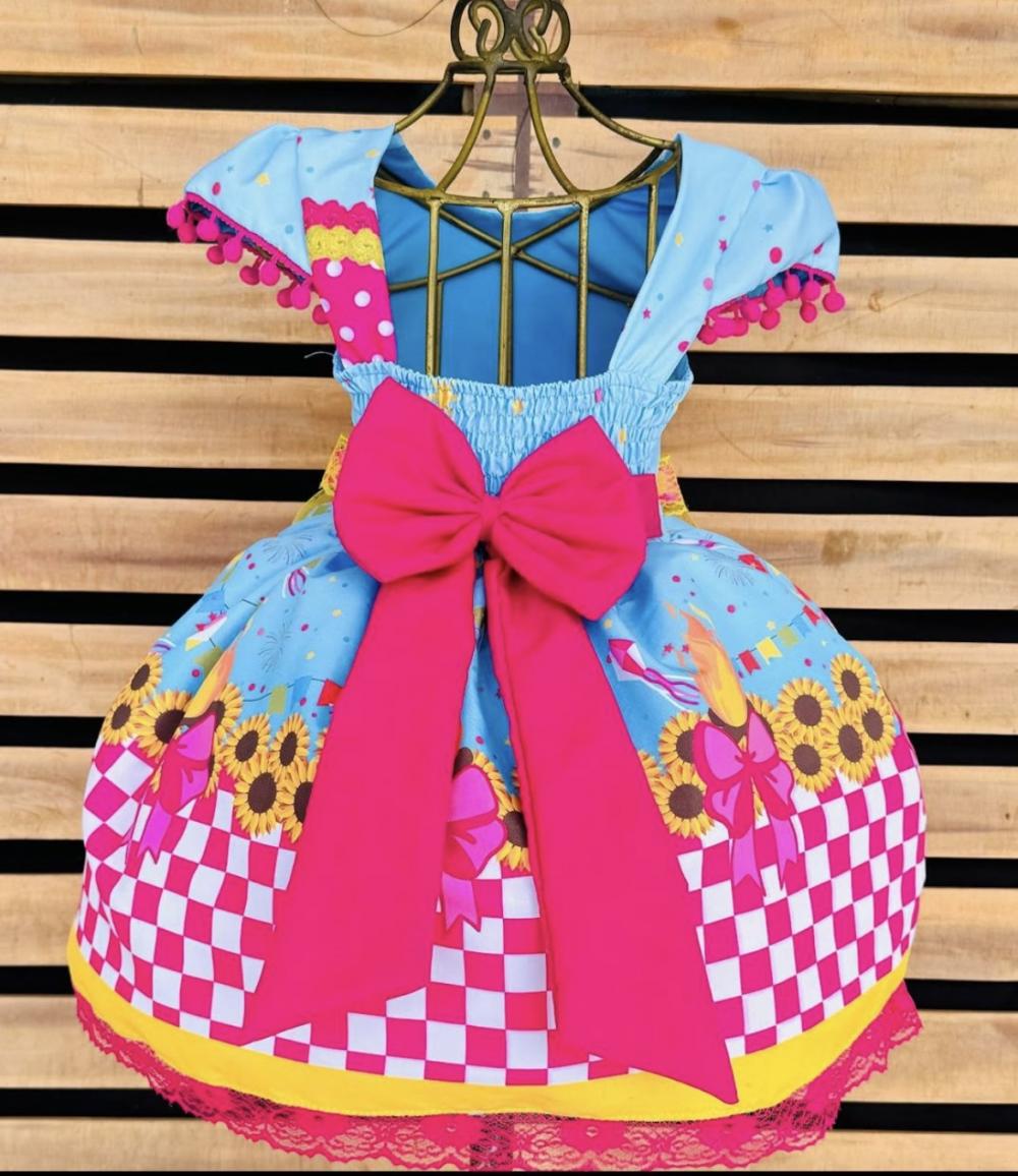 Vestido de Festa Junina Laços e Gira