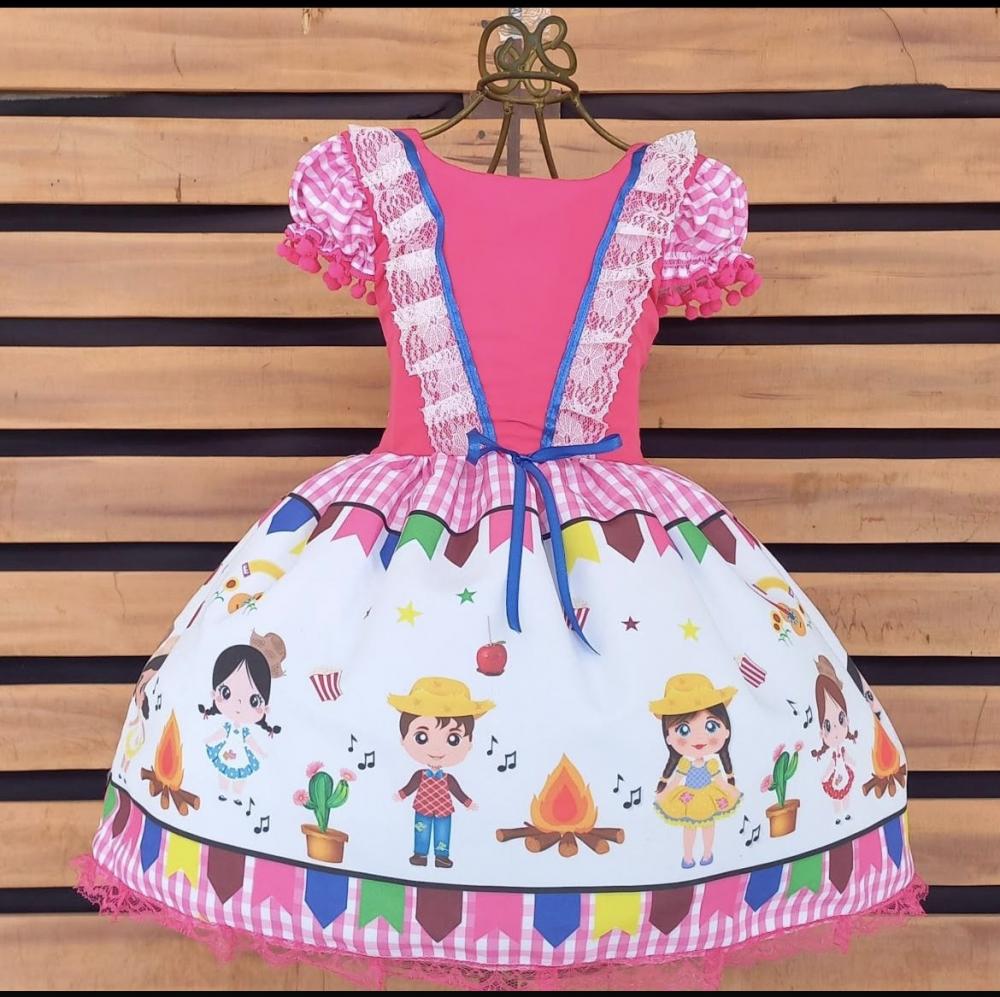 Vestido infantil de Festa Junina