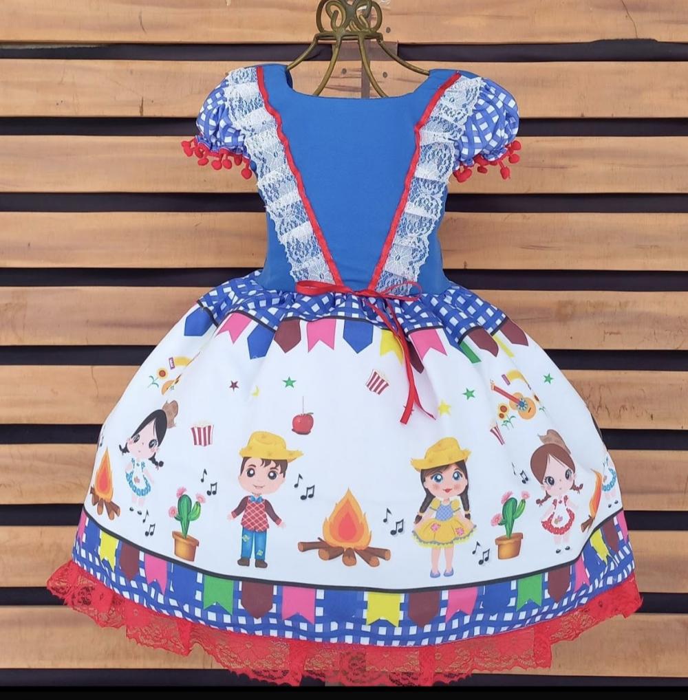 Vestido infantil de Festa Junina