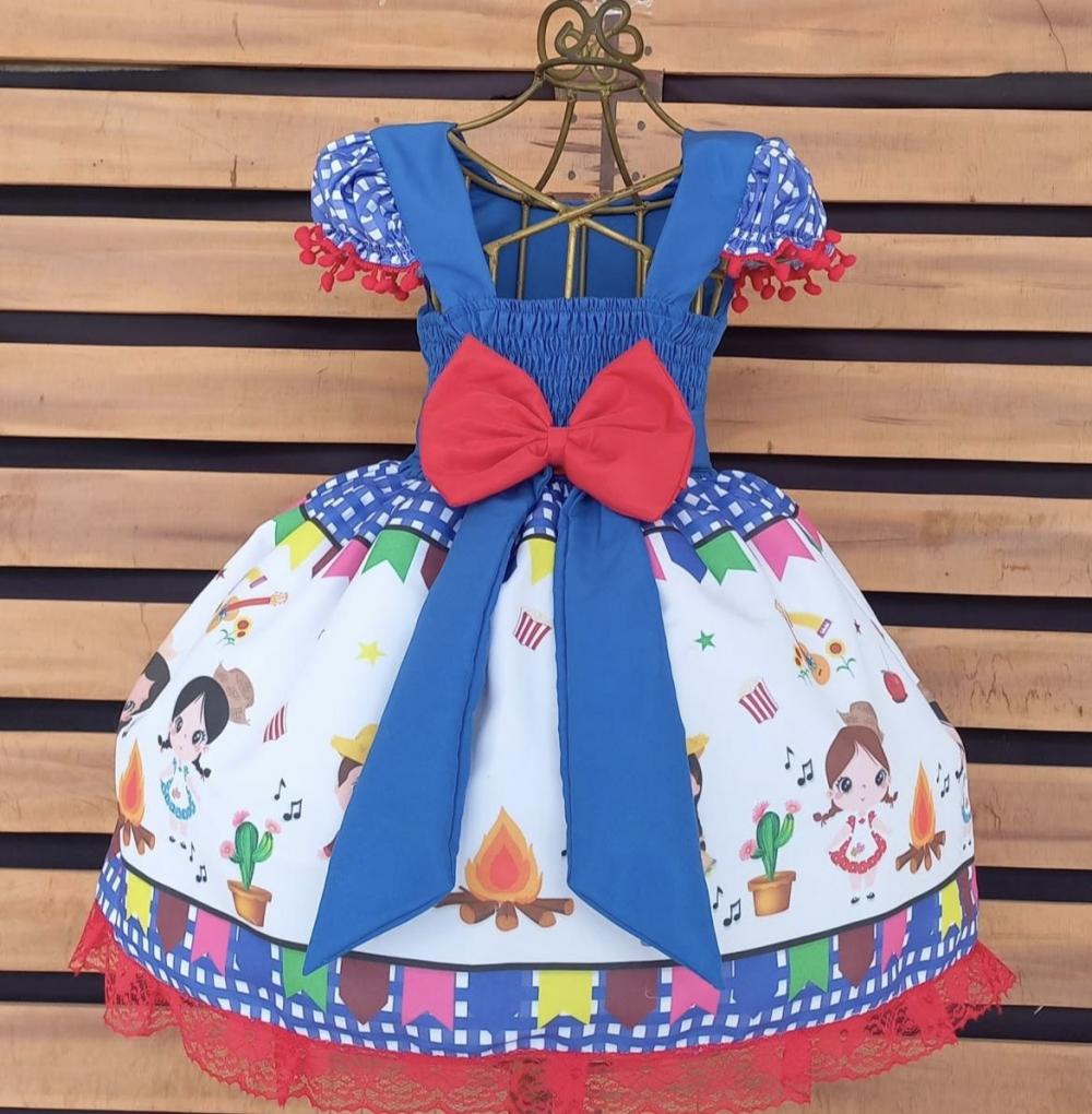 Vestido infantil de Festa Junina