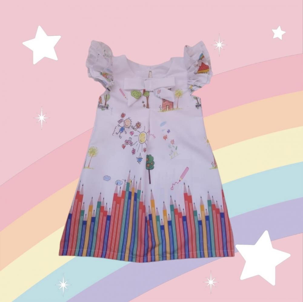 Vestido temático trapézio infantil