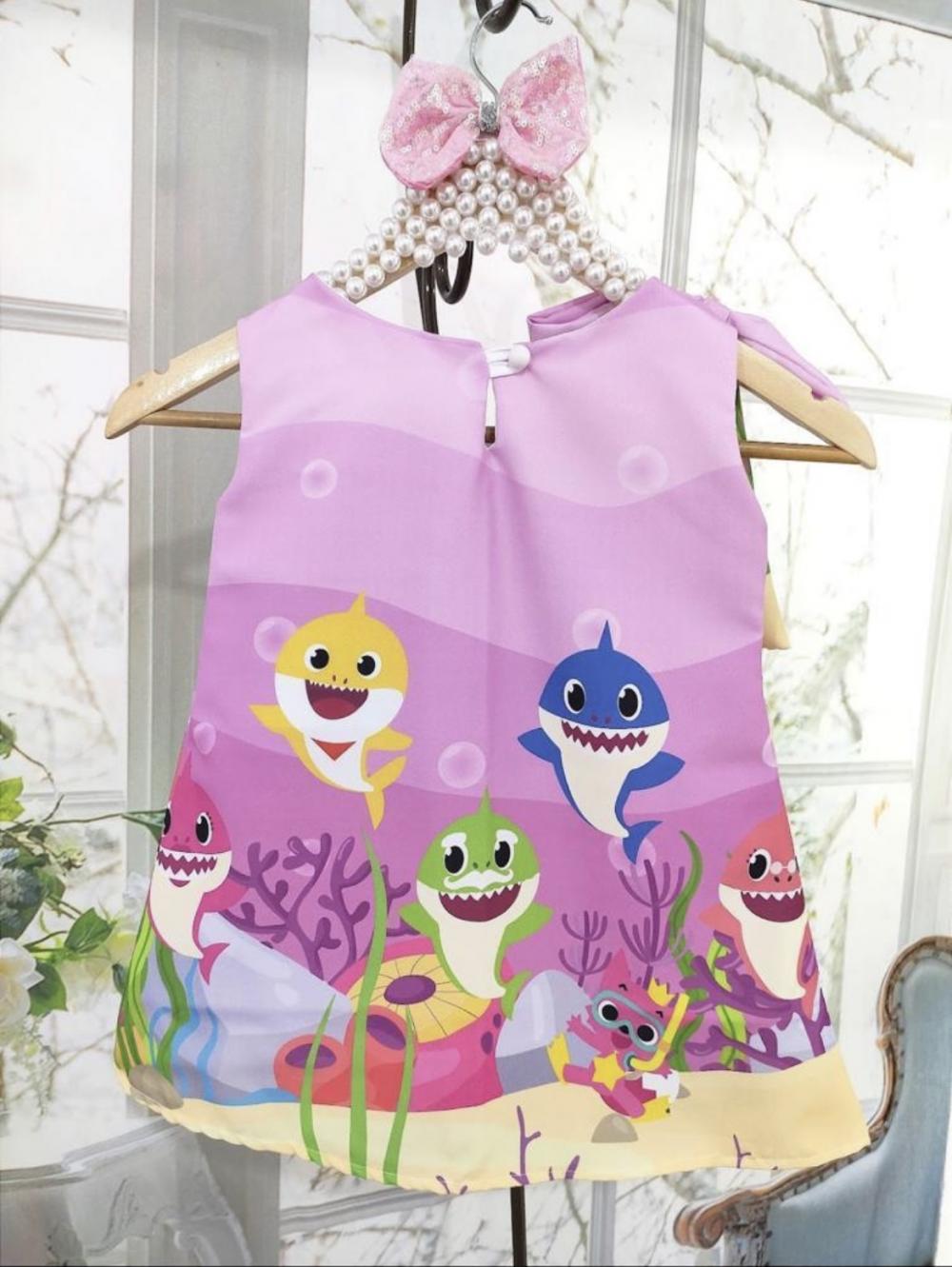 Vestido temático trapézio infantil