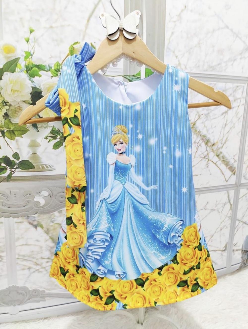 Vestido temático trapézio infantil