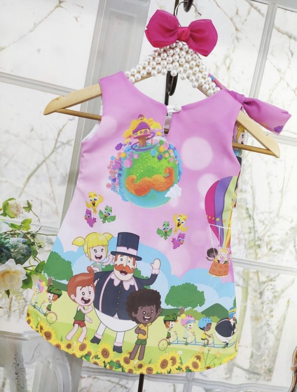 Vestido temático trapézio infantil