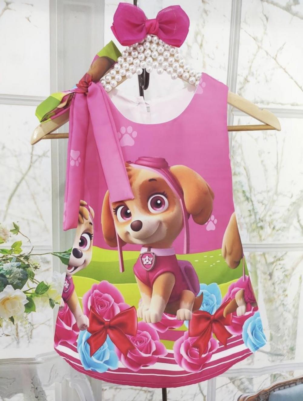 Vestido temático trapézio infantil