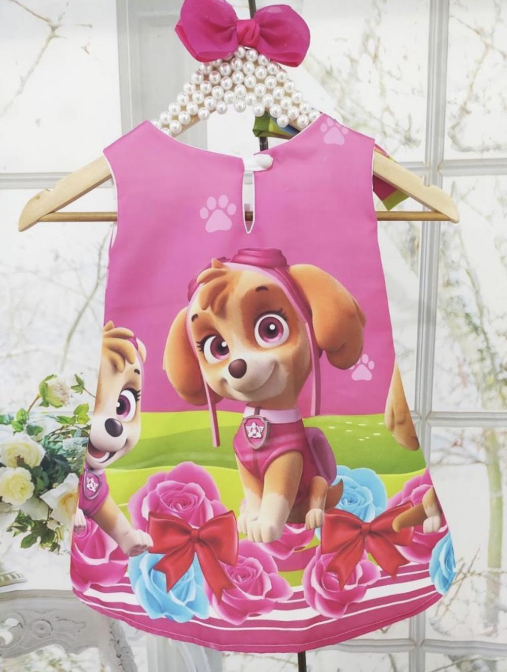 Vestido temático trapézio infantil