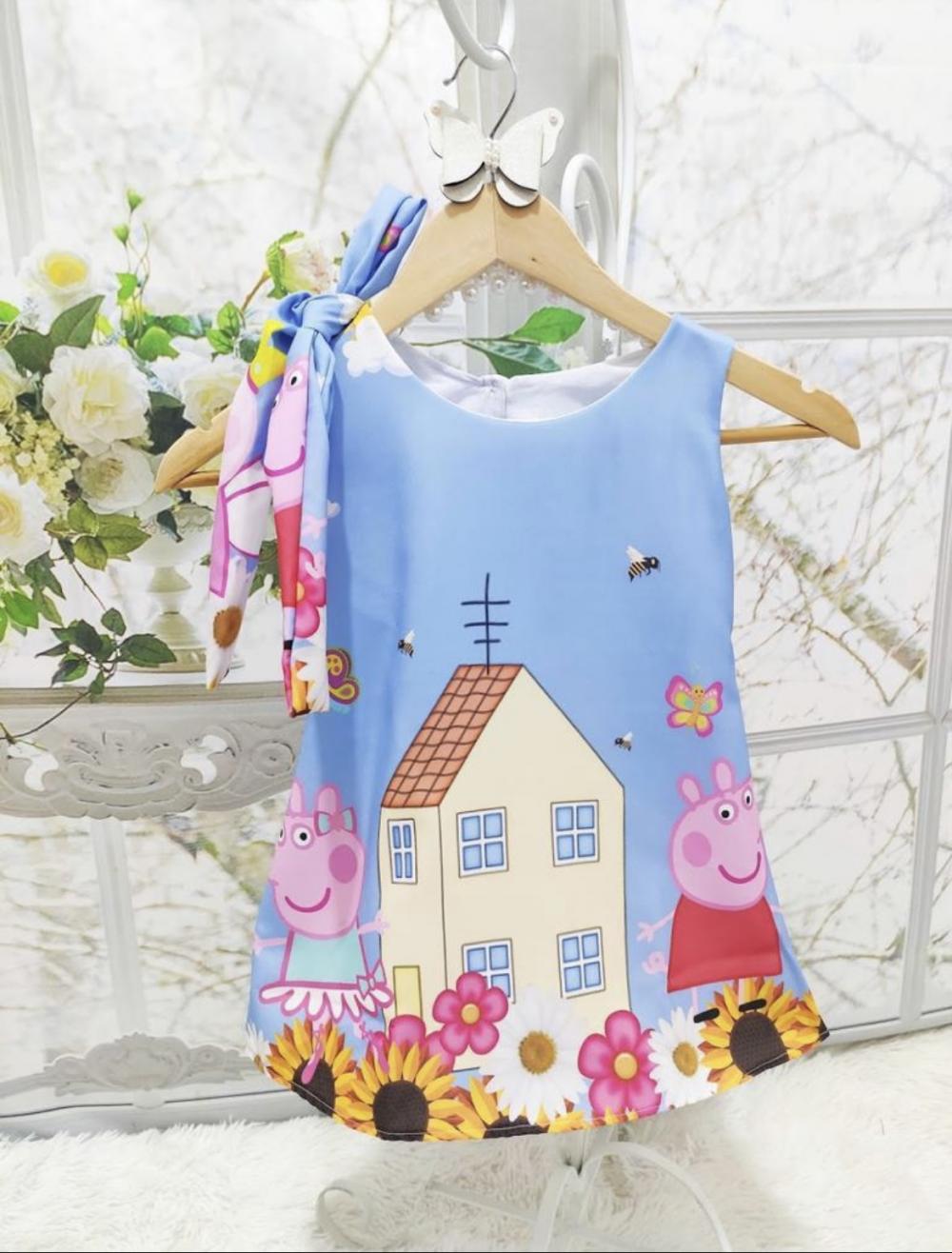 Vestido temático trapézio infantil