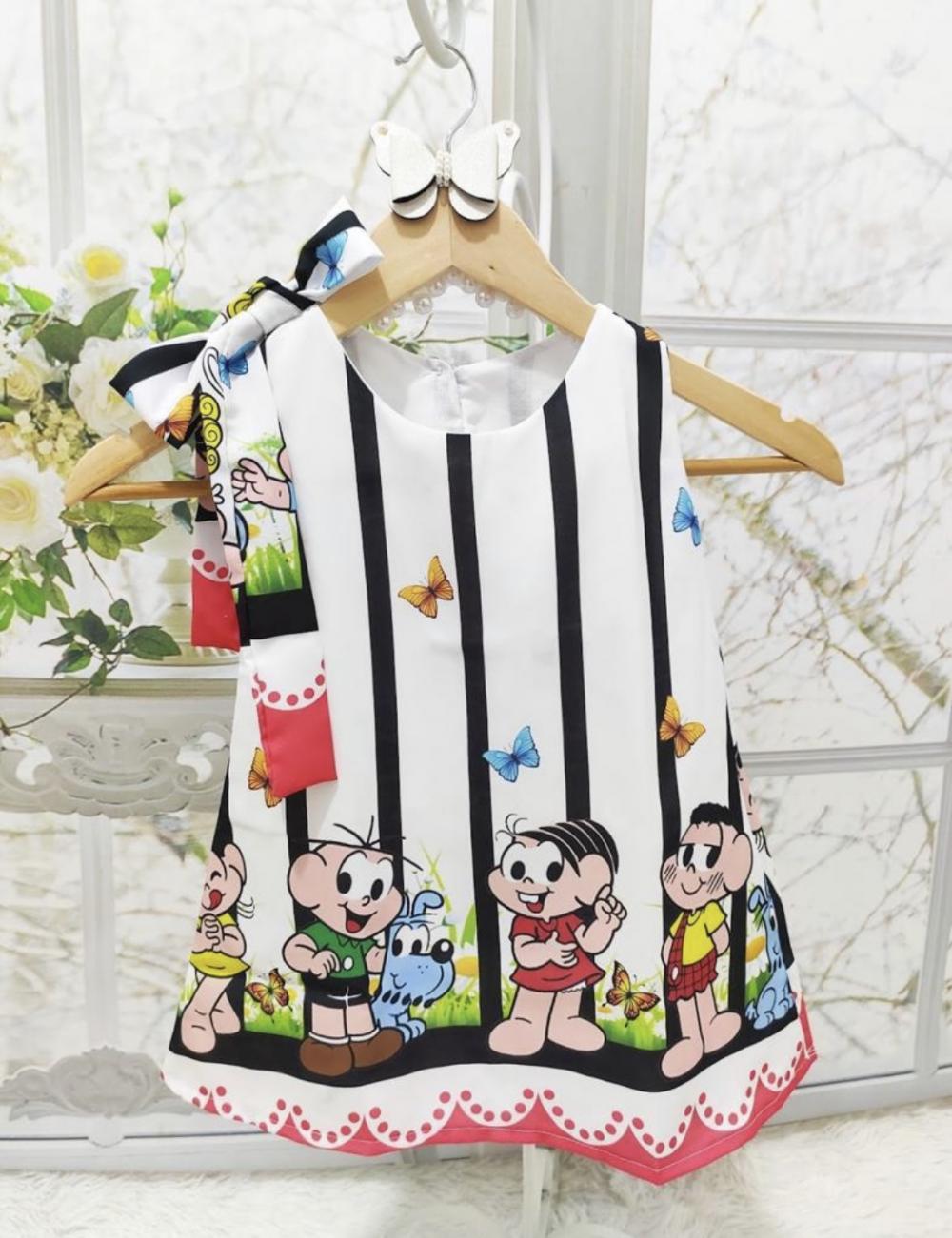 Vestido temático trapézio infantil