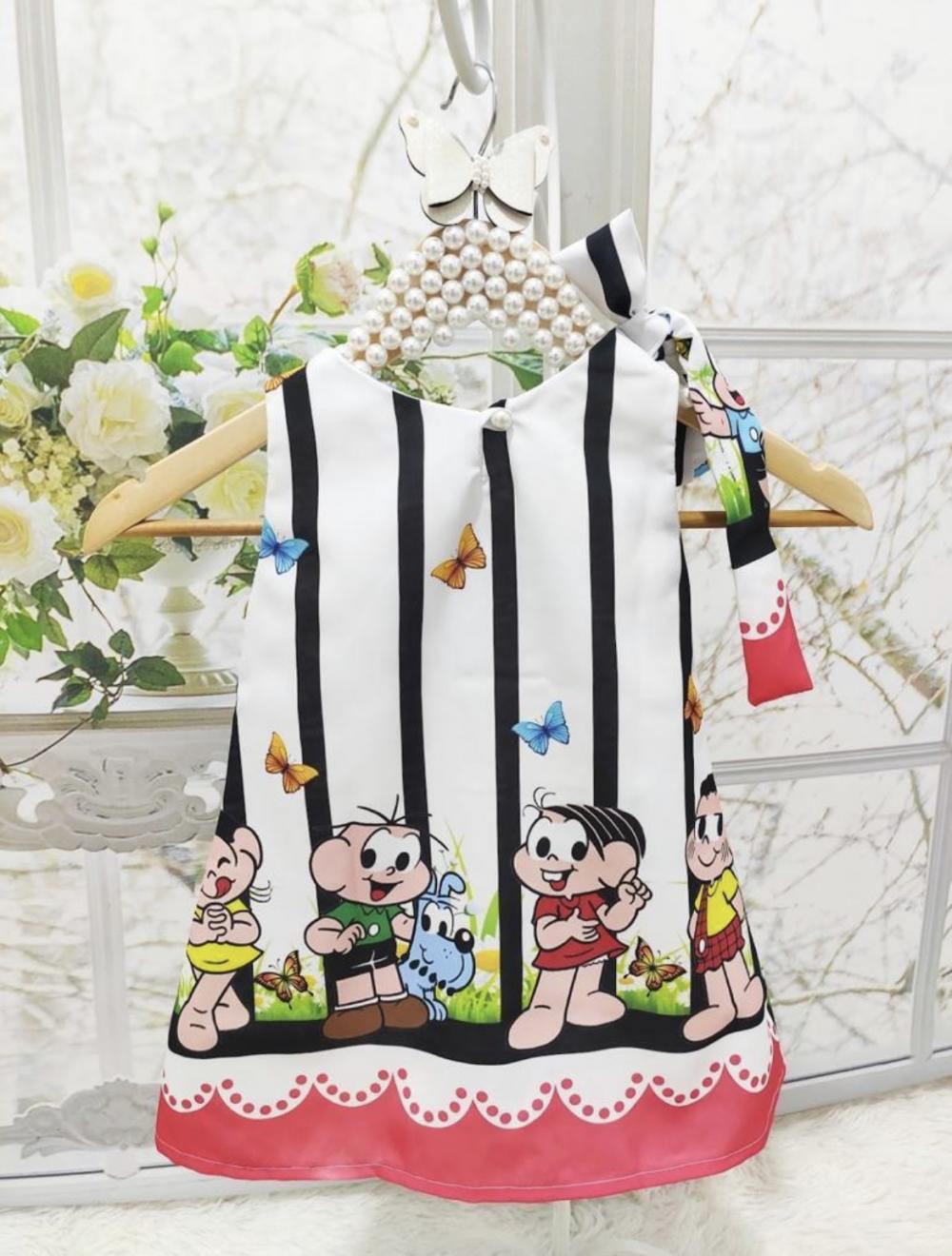 Vestido temático trapézio infantil