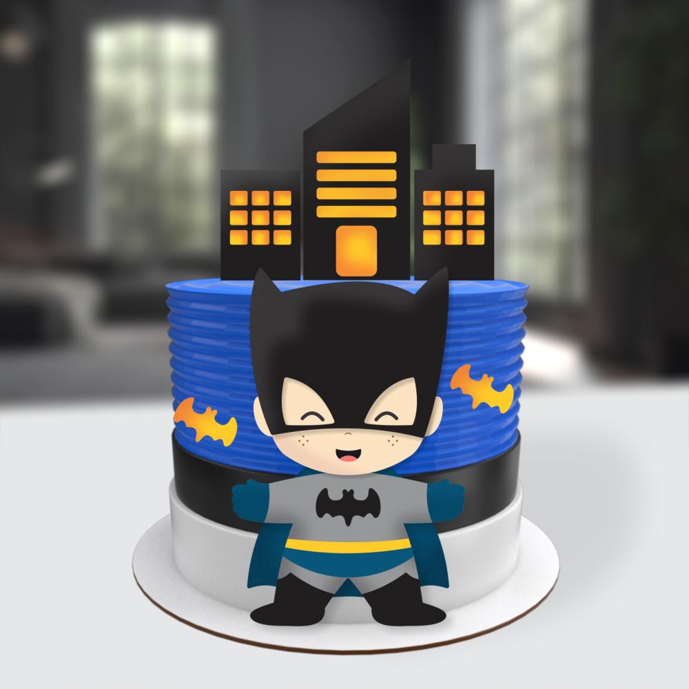 Topo de Bolo Batman Arquivo de Corte Silhouette