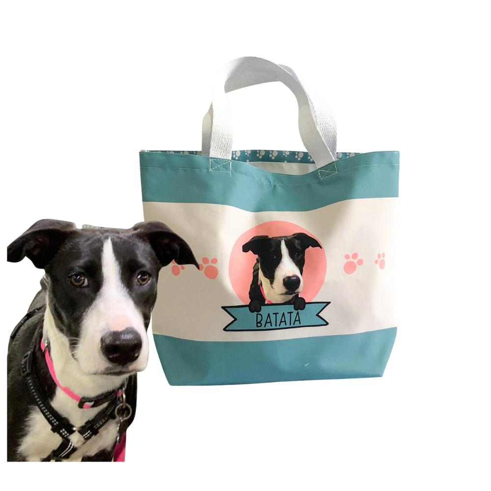 BOLSA PERSONALIZADA COM FOTO E NOME DO SEU PET - 45x35x13cm