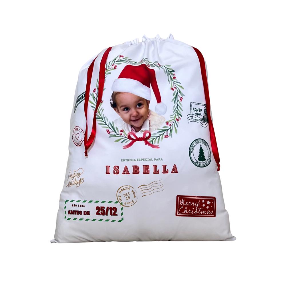 Sacos para Presente Natal com Foto - Menina