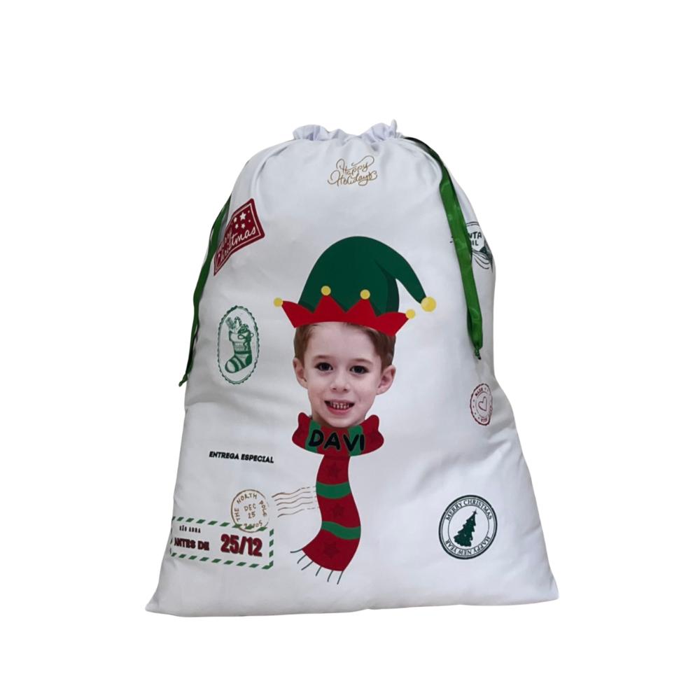 Sacos para Presente Natal com Foto - Menino