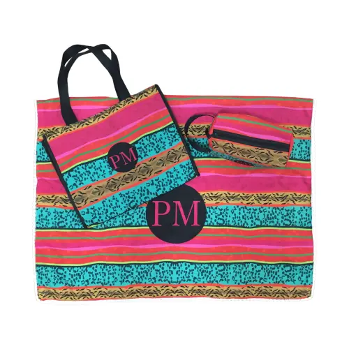 KIT PRAIA FEMININO PERSONALIZADO: COM BOLSA, CANGA E NECESSAIRE BOX