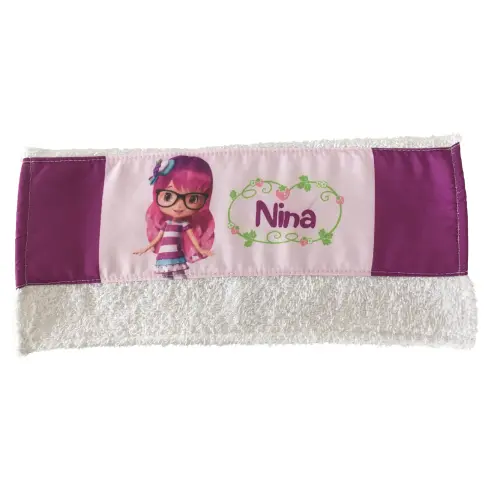 TOALHINHA INFANTIL PERSONALIZADA MENINA