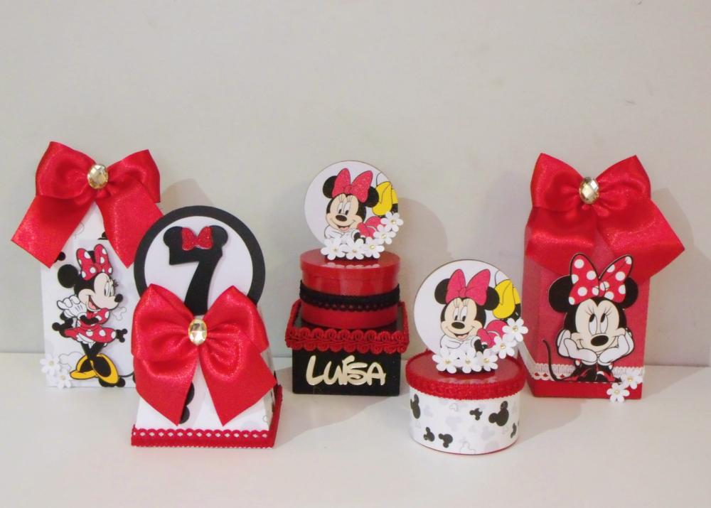 Kit personalizado minnie vermelha 25 itens