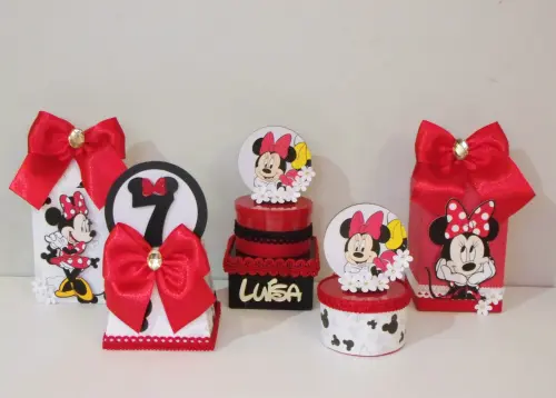 Kit personalizado minnie vermelha 25 itens