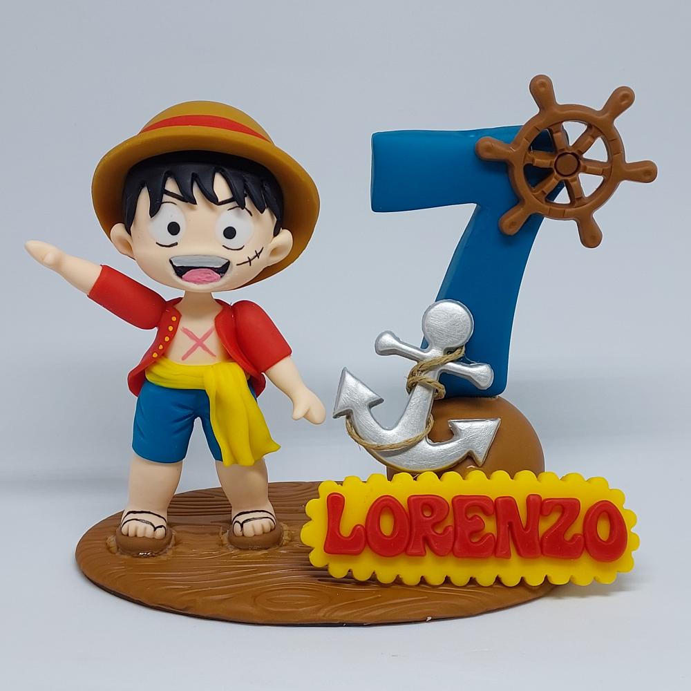 Topo de bolo One Piece em biscuit