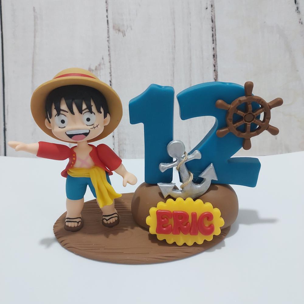 Topo de bolo One Piece em biscuit