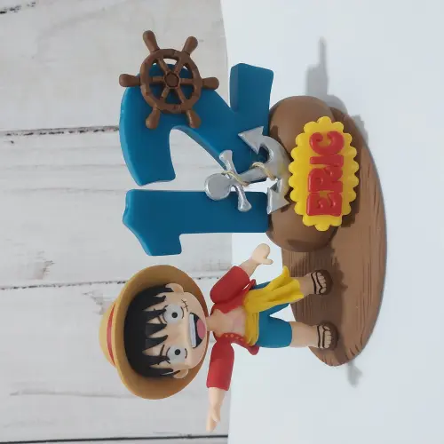 Topo de bolo One Piece em biscuit