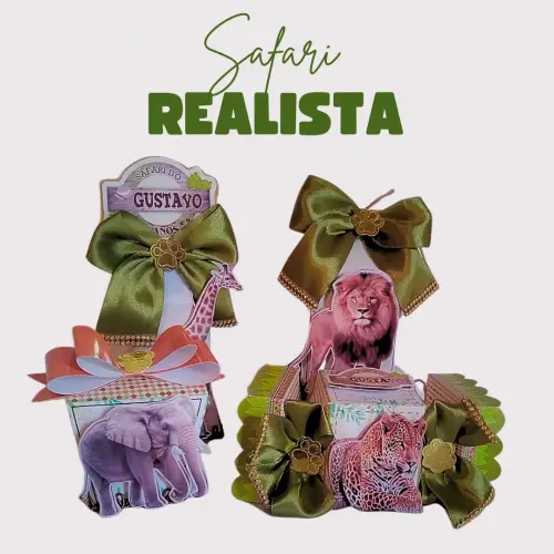 Kit Festa SAFARI REALISTA 20 Lembrancinhas | Festa infantil | Aniversário | Personalizados