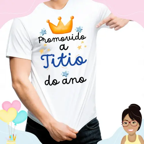 Camisa Personalizada Promovido A Titio Do Ano