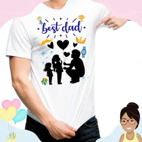 Camisa Personalizada Best Dad Melhor Pai De Meninas