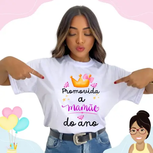 Camisa Personalizada Promovida A Mamãe Do Ano