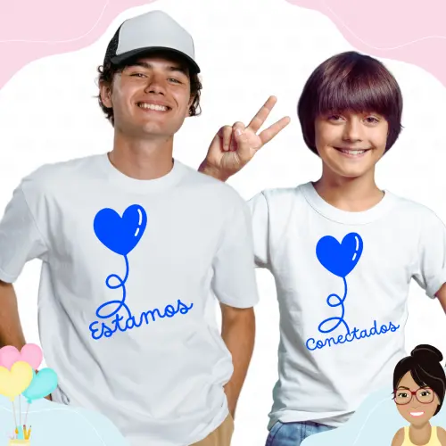 Camisa Personalizada Estamos Conectados Pai E Filho