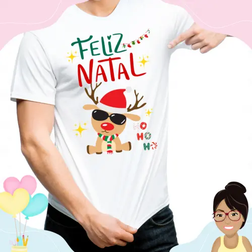 Camisa Personalizada Unissex Feliz Natal