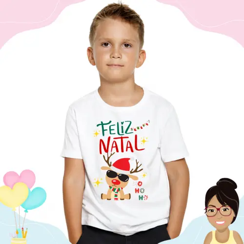 Camisa Personalizada Infantil Unissex Natal Em Família