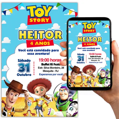 Convite Digital Toy Story